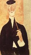 Amedeo Modigliani Man with Pipe painting